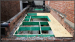 Plat dak met spanten